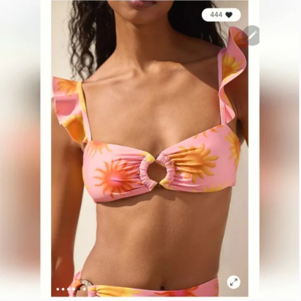 Farm Rio x Anthropologie Sun Swim Bikini top NWT